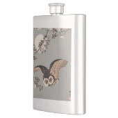 Japanische Schneemondwoodcut Flying Night Flachmann (Links)