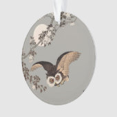 Japanische Schneemondwoodcut Flying Night Ornament (Vorderseite)