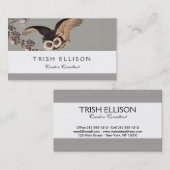 Japanische Schneemondwoodcut Flying Night Visitenkarte (Vorne/Hinten)