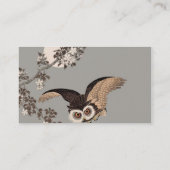 Japanische Schneemondwoodcut Flying Night Visitenkarte (Rückseite)