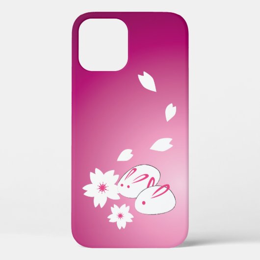 Japanische Schneeräberchen und Sakura iPhone 12 Fa Case-Mate iPhone Hülle (Rückseite)