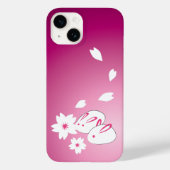 Japanische Schneeräberchen und Sakura iPhone 14 Fa Case-Mate iPhone Hülle (Rückseite)