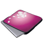 Japanische Schneeräume und Sakura Laptopschutzhülle (Vorne Knopf)
