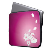 Japanische Schneeräume und Sakura Laptopschutzhülle (Vorderseite Links)