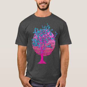 Japanische schöne Blume Sakura 90er Vaporwave Kirs T-Shirt