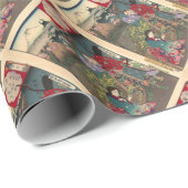 Japanische schöne Geisha-Samurai-Kunst Geschenkpapier (Rolleneckpunkt)