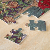 Japanische schöne Geisha-Samurai-Kunst Puzzle (Seite)