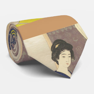 Japanische Schönheit im Sommer-Kimono Krawatte