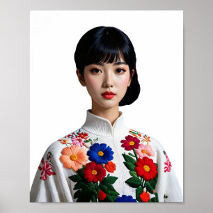 Japanische Schönheit Pinup Poster