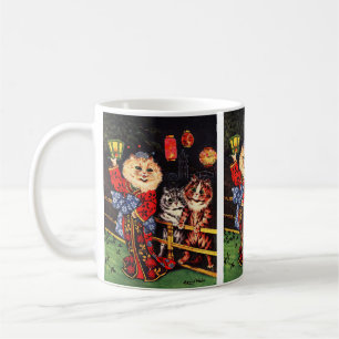Japanische Schönheitskatze von Louis Wain Kaffeetasse