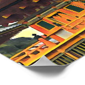 Japanische Schrein-Landschaft Japan Reise Poster (Ecke)