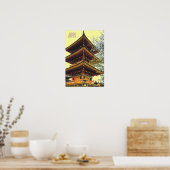 Japanische Schrein-Landschaft Japan Reise Poster (Küche)
