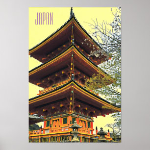 Japanische Schrein-Landschaft Japan Reise Poster