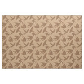 Japanische Schwalben im Flug, in Braun und Beige Stoff (Yard (91,4 cm))