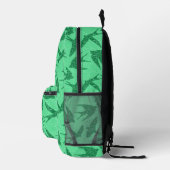 Japanische Schwalben in Flight, Jade und Emerald G Bedruckter Rucksack (Rechts)