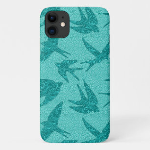 Japanische Schwalben in Flug, Türkis und Aqua Case-Mate iPhone Hülle