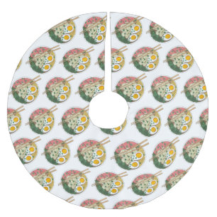 Japanische Schweinefleisch Ramen Noodle Soup Feins Polyester Weihnachtsbaumdecke