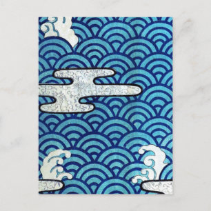 Japanische See und Wolken Postkarte