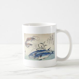 Japanische Seeleben-Malerei circa 1800's Kaffeetasse