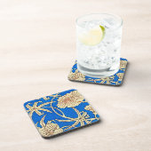 Japanische Seidenstoffe - blau und beige Untersetzer (Rechte Seite)