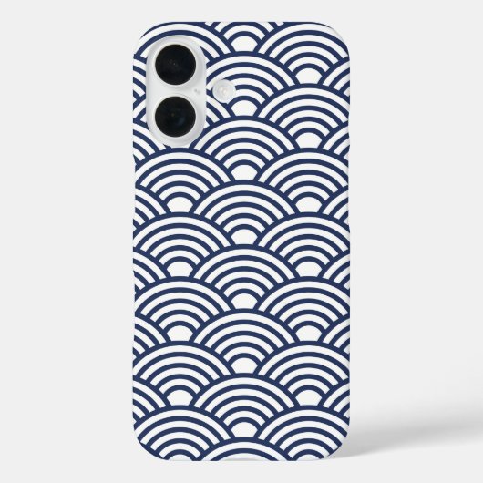 Japanische Seigaiha Waves Case-Mate iPhone Hülle (Rückseite)