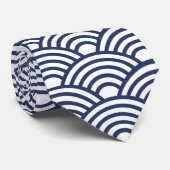 Japanische Seigaiha Waves Krawatte (Gerollt)