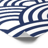 Japanische Seigaiha Waves Poster (Ecke)
