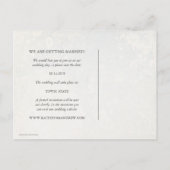 Japanische Seigaiha Waves Save the Date Fotografie Ankündigungspostkarte (Rückseite)