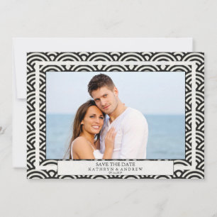 Japanische Seigaiha-Wellen Flachfoto zum Speichern Einladung