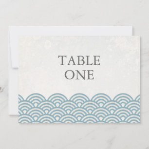 Japanische Seigha Stilisierte Waves Große Tischnum Einladung