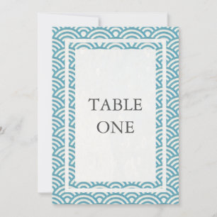 Japanische Seigha Stilisierte Waves Große Tischnum Einladung