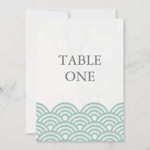 Japanische Seigha Stilisierte Waves Große Tischnum Einladung