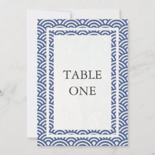 Japanische Seigha Stilisierte Waves Große Tischnum Einladung