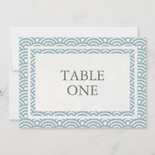 Japanische Seigha Stilisierte Waves Große Tischnum Einladung