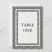 Japanische Seigha Stilisierte Waves Große Tischnum Einladung (Rückseite)