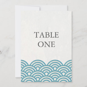 Japanische Seigha Stilisierte Waves Große Tischnum Einladung