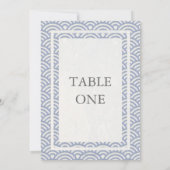 Japanische Seigha Stilisierte Waves Große Tischnum Einladung (Rückseite)