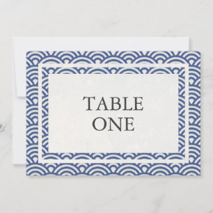 Japanische Seigha stilisierte Wellen große Tafelnu Einladung