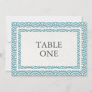 Japanische Seigha stilisierte Wellen große Tischnu Einladung