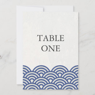 Japanische Seigha stilisierte Wellen große Tischza Einladung