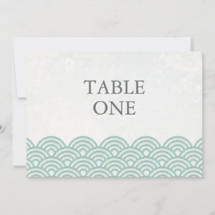 Japanische Seigha stilisierte Wellen große Tischza Einladung
