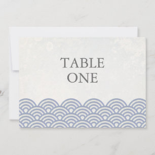 Japanische Seigha stilisierte Wellen große Tischza Einladung