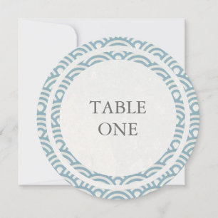 Japanische Seigha stilisierte Wellen Rund Tisch Nu Einladung