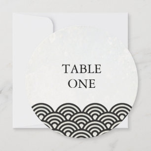 Japanische Seigha Stylisierte Waves Round-Tischnum Einladung
