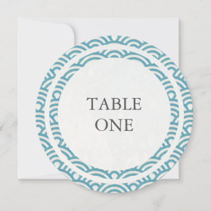 Japanische Seigha Stylisierte Waves Round-Tischnum Einladung