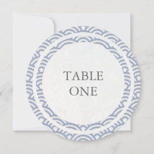 Japanische Seigha Stylisierte Waves Round-Tischnum Einladung