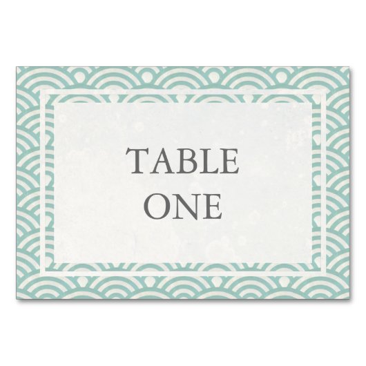 Japanische Seigha Stylisierte Waves Tischnummer (Vorderseite)