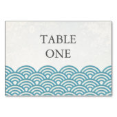 Japanische Seigha Stylisierte Waves Tischnummer (Rückseite)