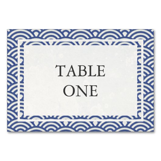 Japanische Seigha Stylisierte Waves Tischnummer (Vorderseite)