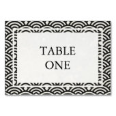 Japanische Seigha Stylisierte Waves Tischnummer (Rückseite)